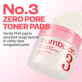 numbuzin embossed pad close-up showing texture for lifting impurities
