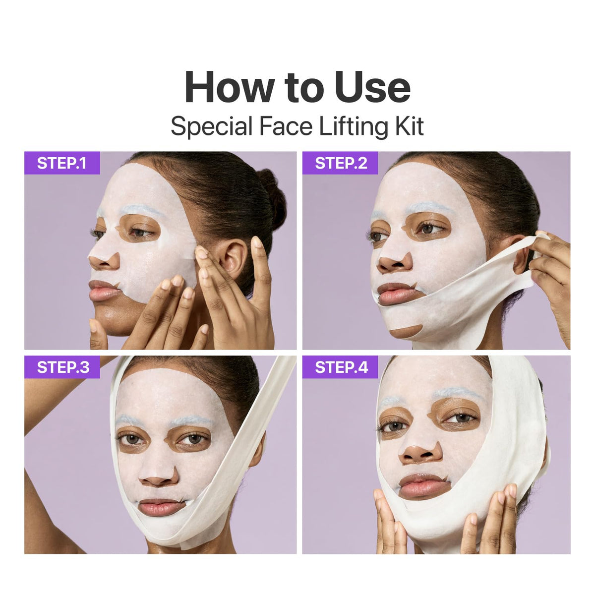 numbuzin mask being applied on model for sculpted look
