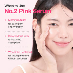 numbuzin serum applied to hand showing glow, immediate softening and dewy finish