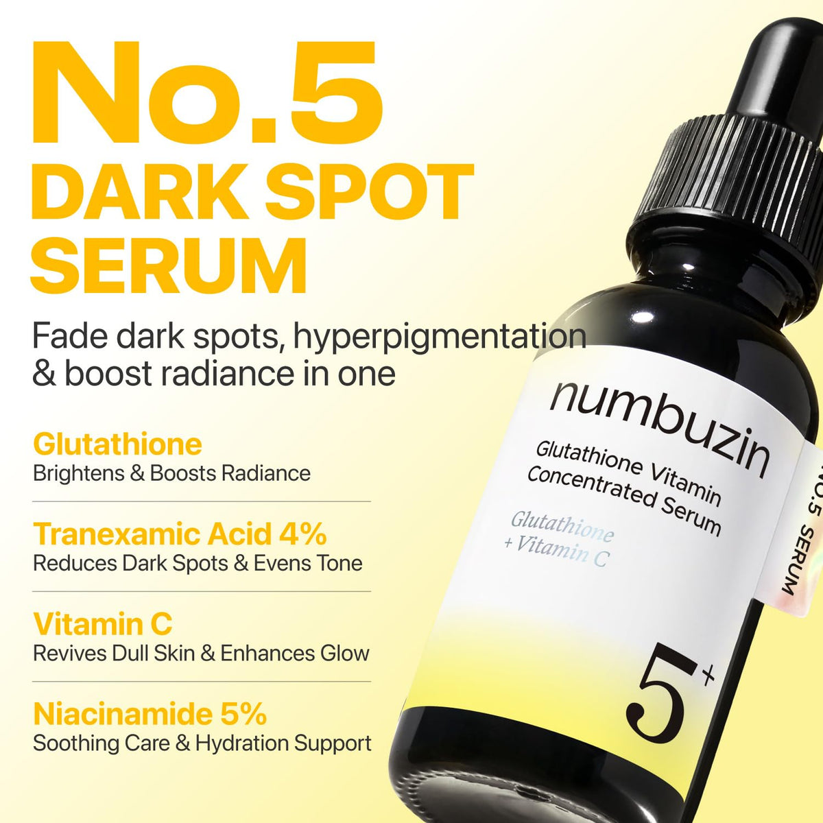 numbuzin dropper close-up dispensing serum to highlight concentration