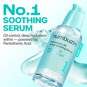 numbuzin serum clear gel droplet texture demonstrating fast absorption