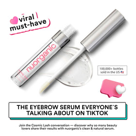 NuOrganic Cosmic Brow applicator close-up for precise nightly application