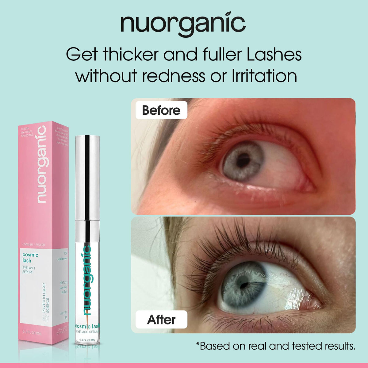 NuOrganic Cosmetics applicator brush detail for precise base-of-lash application