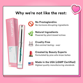 NuOrganic Cosmetics bottle in hand showing XL size for longer supply