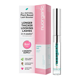 NuOrganic Cosmetics front packaging showing XL 8ml bottle and benefits