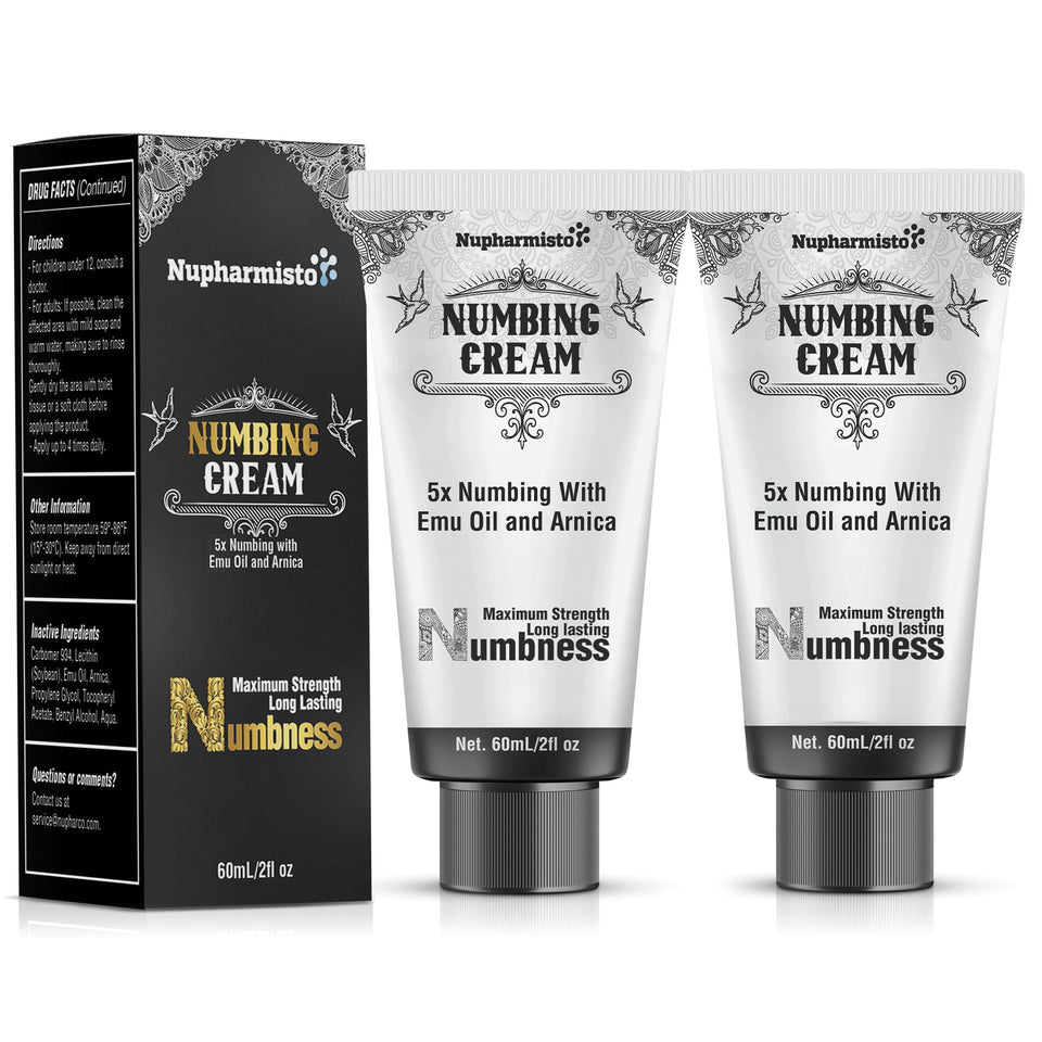 Nupharmco front packaging showing tube and two-count benefit