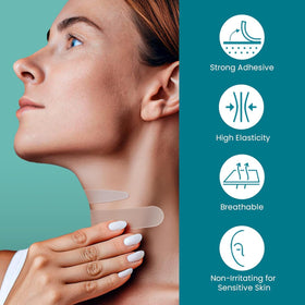 NURIVE patch on forehead in use demonstrating discreet overnight wear
