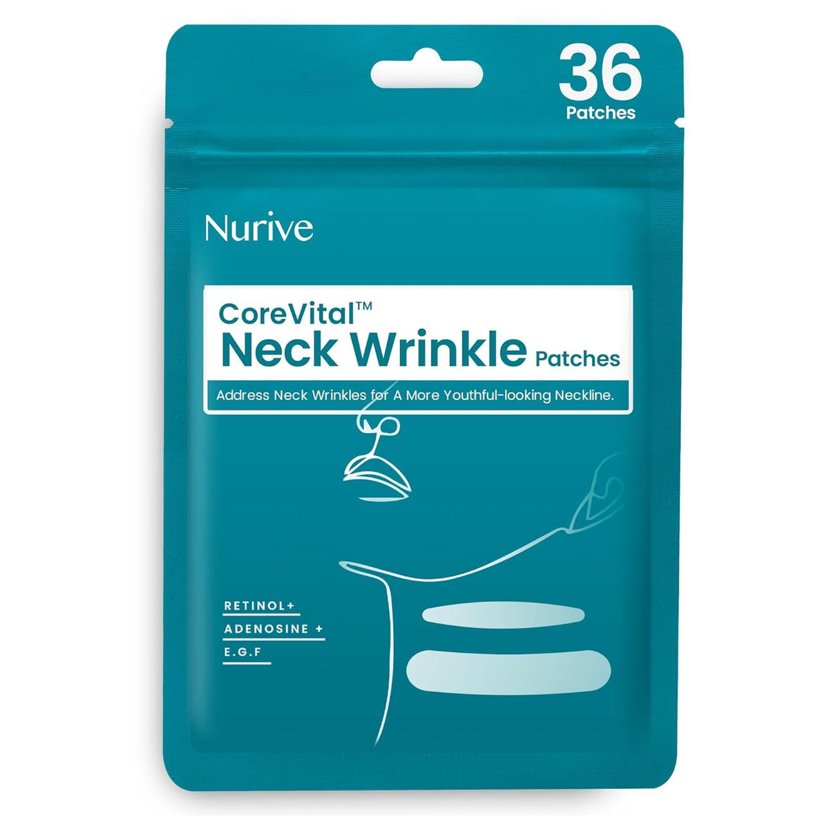 NURIVE front packaging showing 60ct and benefits for overnight smoothing