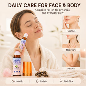 NUROOT applying roll-on to brow edge for precise brow conditioning benefit