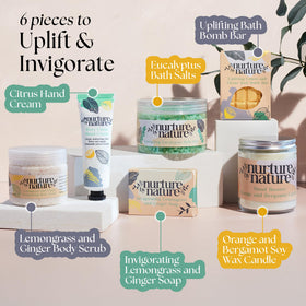Nurture by Nature bath bomb fizzing in tub providing relaxing soak benefit