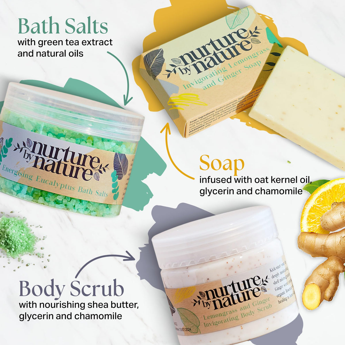 Nurture by Nature hand soap pump detail demonstrating gentle cleanse benefit