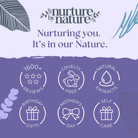Nurture by Nature spa set styled in bathroom for easy at-home retreat