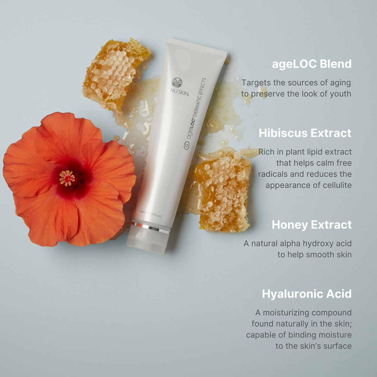 Nu Skin applied to thighs illustrating firmer looking skin after use