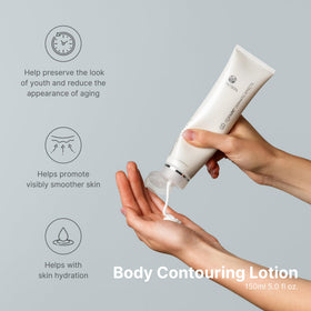 Nu Skin lotion texture close-up demonstrating lightweight, non-greasy finish