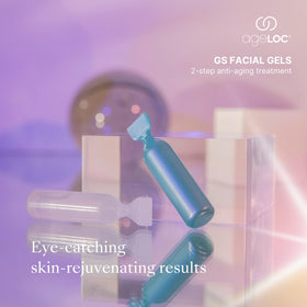 Nu Skin ageLOC dual gel dispensers close-up illustrating convenience