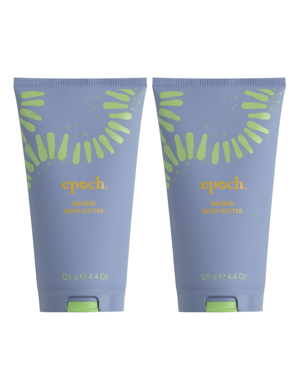 Nu Skin Epoch Baobab front jar showing product label and size benefit
