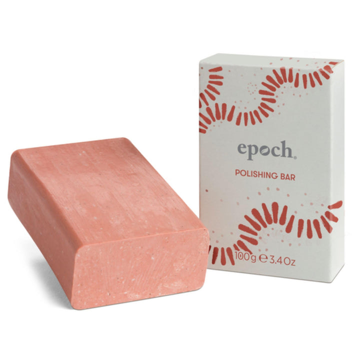 Nu Skin Epoch Polishing Bar front packaging showing product name and natural benefit