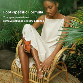Nu Skin Epoch Sole Solution being applied to heel for softer, smoother skin
