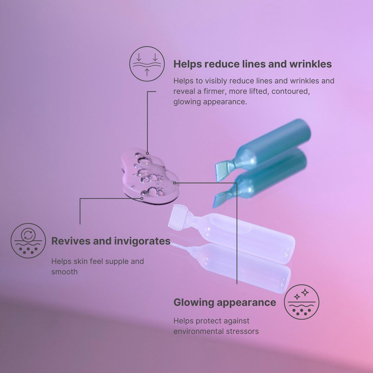 Nu Skin post-corrector gel texture close-up highlighting hydration