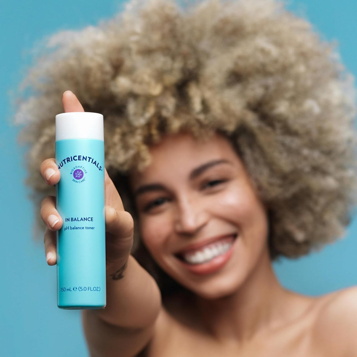 Nu Skin ingredient label closeup showing botanicals for balanced skin