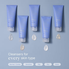 Nu Skin cleanser staged in bathroom conveying daily routine readiness