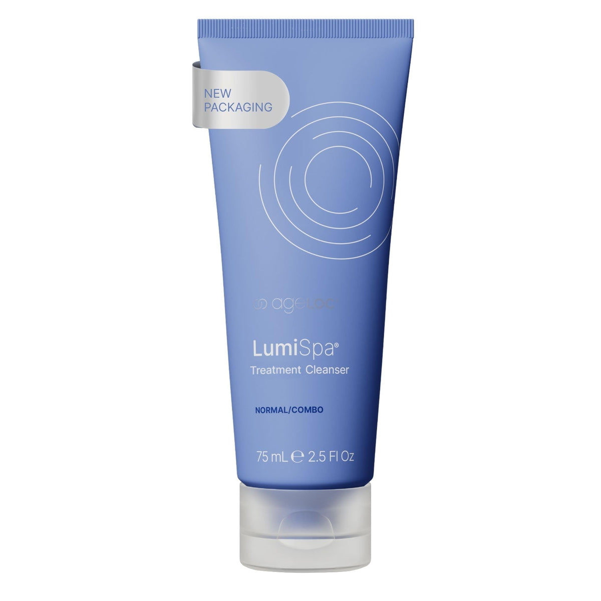Nu Skin cleanser front packaging showing bottle and label benefits