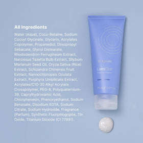 Nu Skin product label close-up highlighting ingredient list clarity