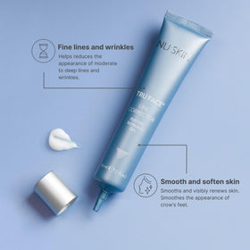 Nu Skin pump dispenser detail highlighting easy controlled application benefit