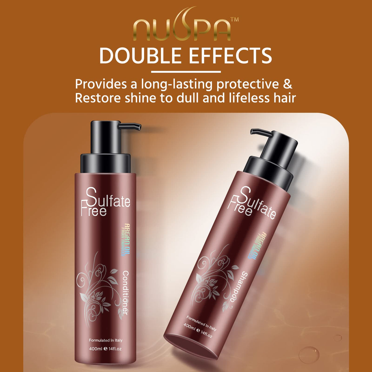 NUSPA before and after hair texture showing visible smoothing