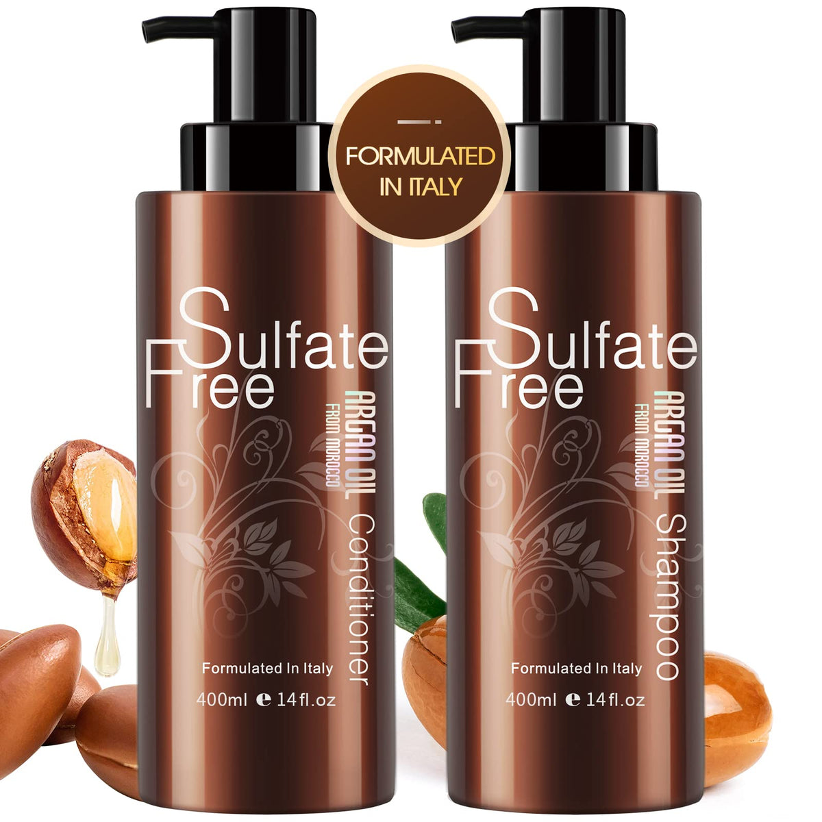 NUSPA front packaging showing argan oil set and benefits