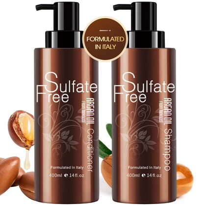 NUSPA front packaging showing argan oil set and benefits