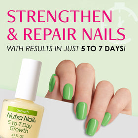 Nutra Nail brush applying serum to nail for fast absorption and repair