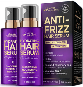 NUTRAHARMONY front packaging showing hydrating serum benefits and clean design