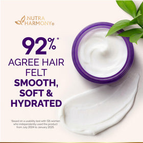 NUTRAHARMONY after rinse smooth shiny hair highlighting frizz control benefit