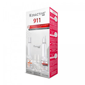 Nutrapel Keractive in-use application on mid-lengths demonstrating frizz control