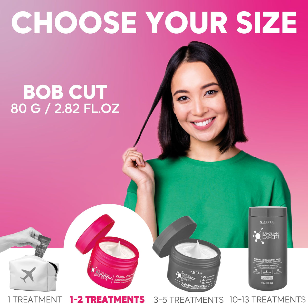 Nutree Professional application on hair strand demonstrating smooth penetration benefit