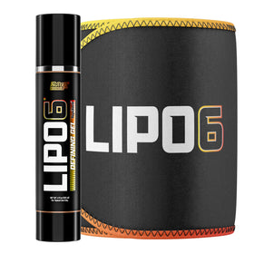 Nutrex Research bundle front view showing belt and Lipo 6 gel for better workout support