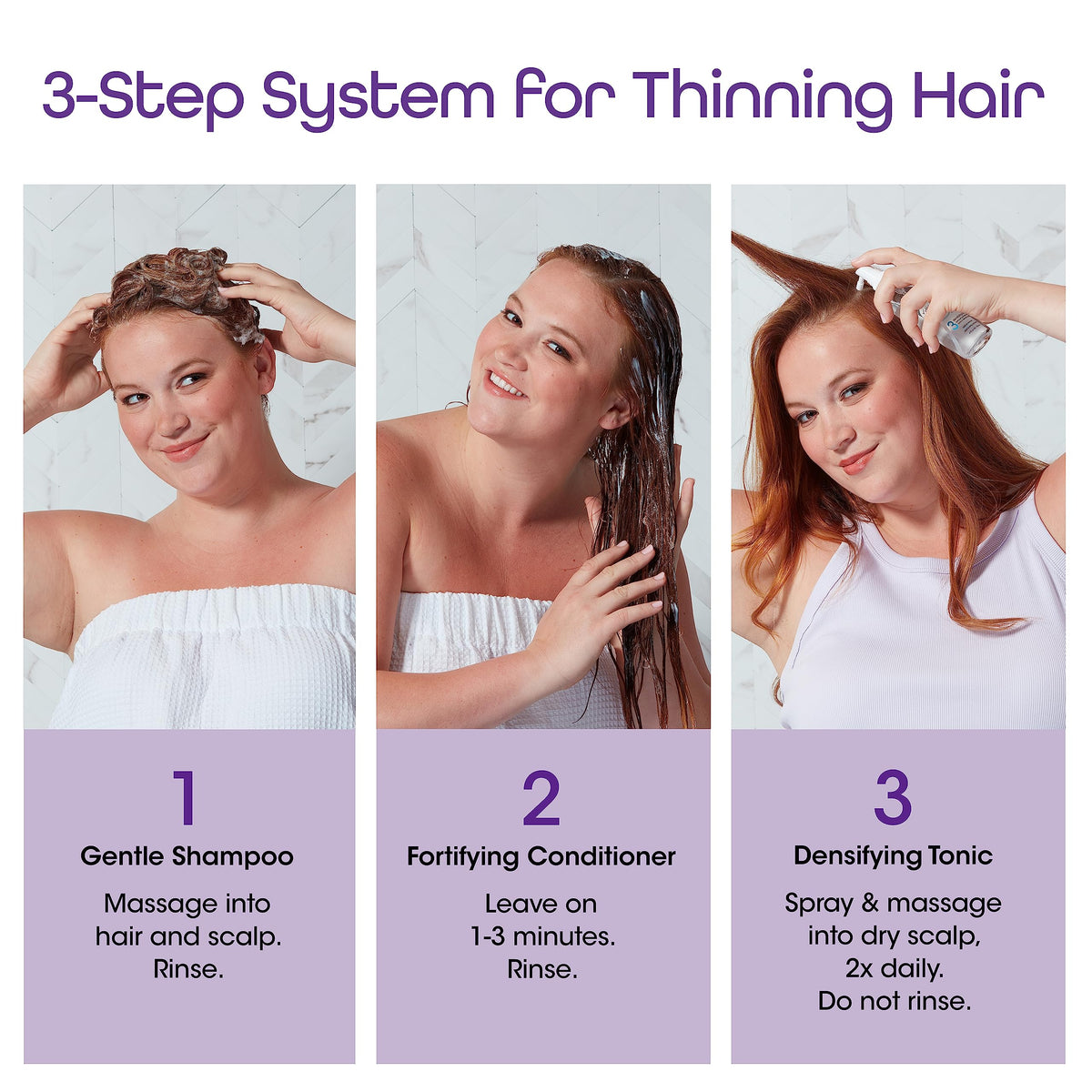 NUTRI-OX conditioner being applied to wet hair demonstrating easy detangling benefit