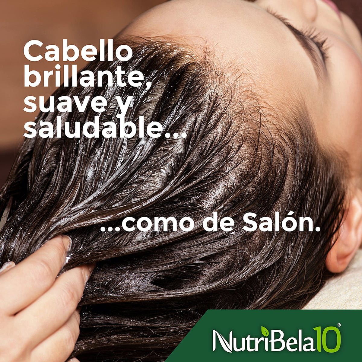 NUTRIBELA10 on curly hair showing smoother defined curls benefit