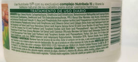 Nutribela 15 label detail showing ingredient panel and Nutribela 15 complex for transparency