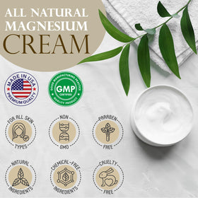 NutriNoche Organa magnesium cream small spoon showing recommended application amount