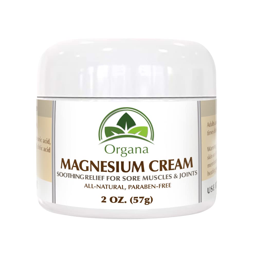 NutriNoche Organa magnesium cream jar front view showing packaging and calm design