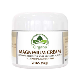 NutriNoche Organa magnesium cream jar front view showing packaging and calm design