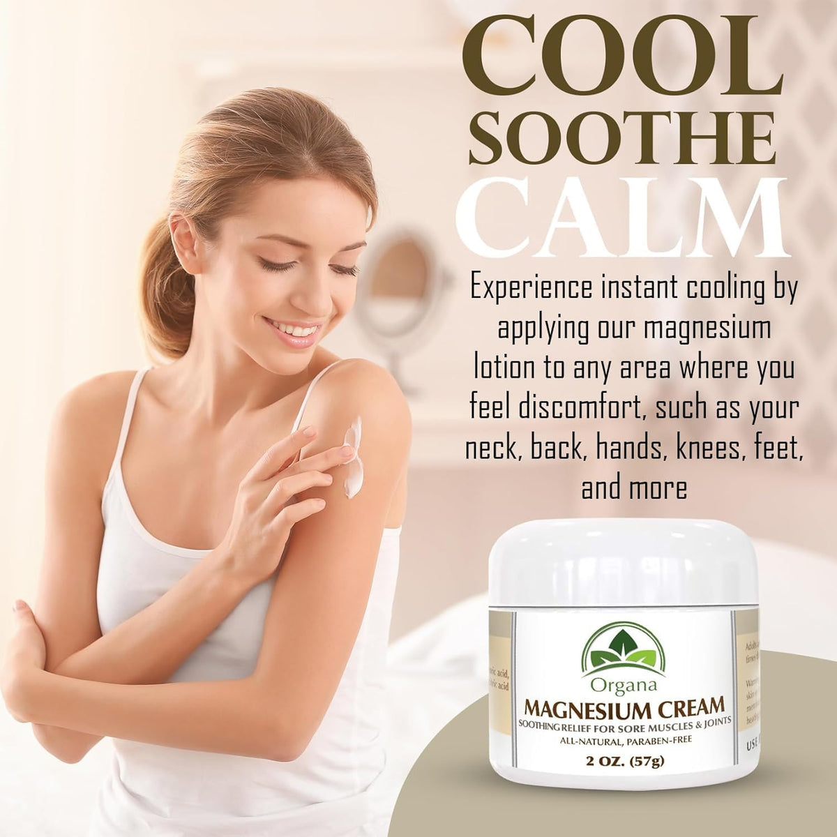 NutriNoche Organa cream texture close-up highlighting smooth, fast-absorbing lotion