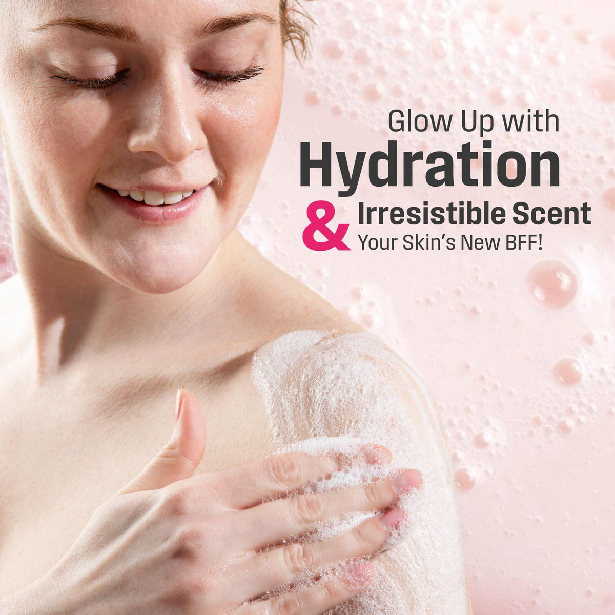 Nutrius being used in shower showing easy rinse and hydration
