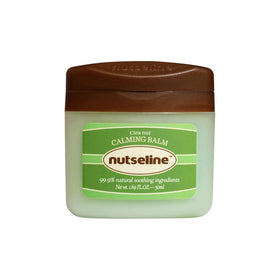 nutseline front packaging showing calming balm and lightweight benefit