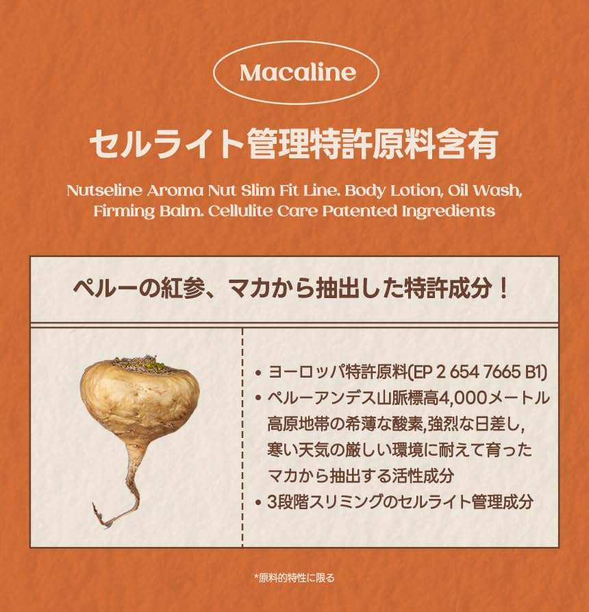 nutseline ingredients display with aroma oils for botanical support