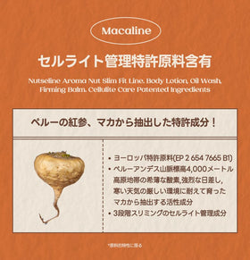 nutseline ingredients display with aroma oils for botanical support