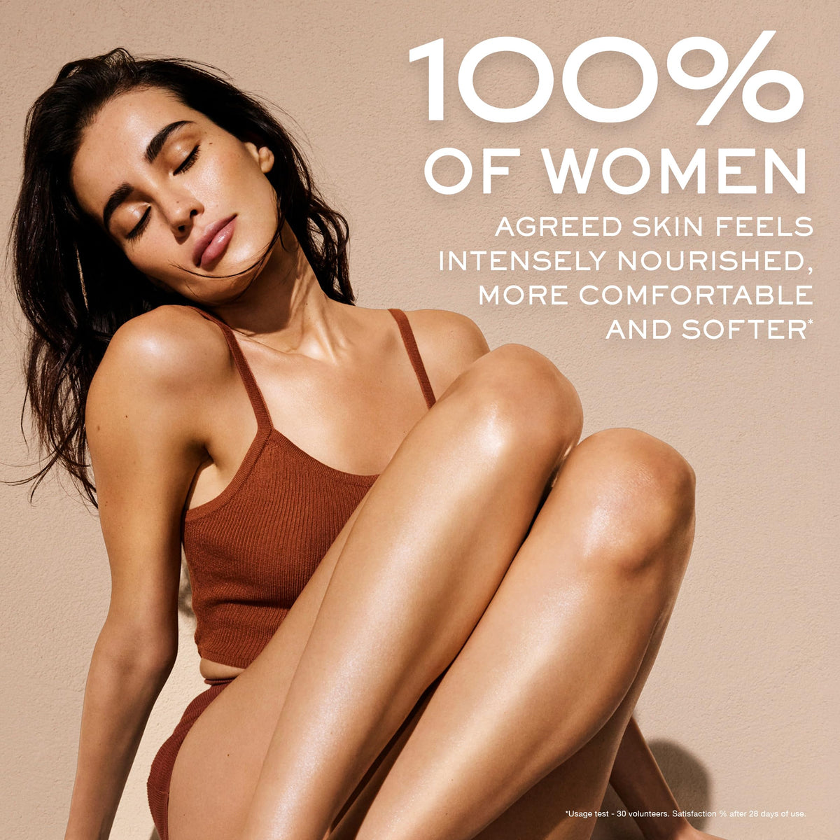 NUXE oil massaged on shoulder to show deep moisturization benefit