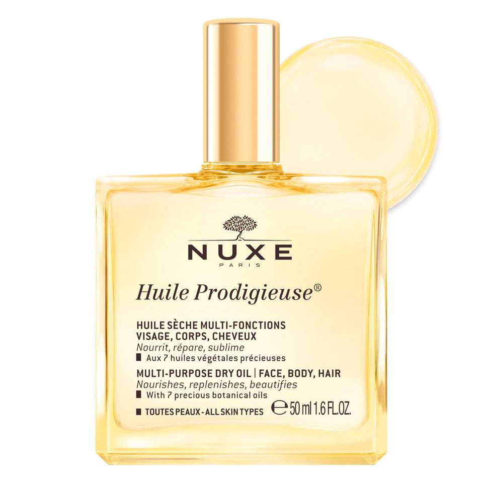 NUXE front packaging showing bottle and elegant design for instant recognition